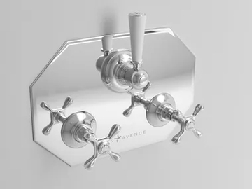 JAMES - 3 hole Recessed shower tap with plate by Park Avenue - view 2